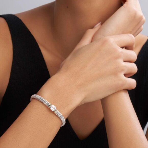 Rittenhouse White Topaz Caviar Bracelet | 6mm from Lagos Size M(7) - Picture 5 of 11